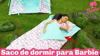 COMO FAZER SACO DE DORMIR PARA SUA BARBIE | HOW TO MAKE A SLEEP BAG FOR YOUR BARBIE