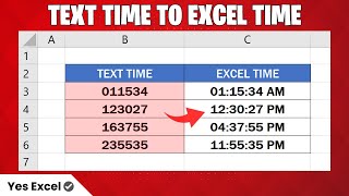 Convert Time String to Time in Excel