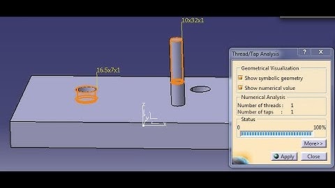 Tap/Thread analysis in Catia V5