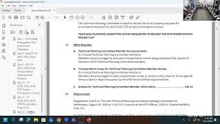 OTO June 2026 Technical Planning Committee Meeting