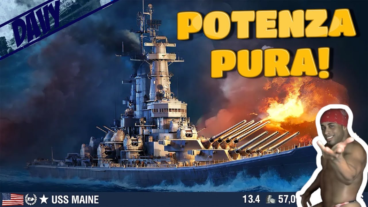 MAINE, SUPER-CORAZZATA AMERICANA CON 16 CANNONI DA 406mm⚓WORLD OF WARSHIPS ITA⚓
