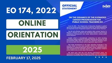 EO 174 s. 2022 (Expanded Career Progression) Online Orientation Feb 17, 2025 #pjtutorialsph