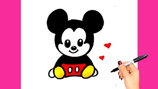 Cách Vẽ Chuột Mickey/How To Draw Mickey Mouse/thư vẽ