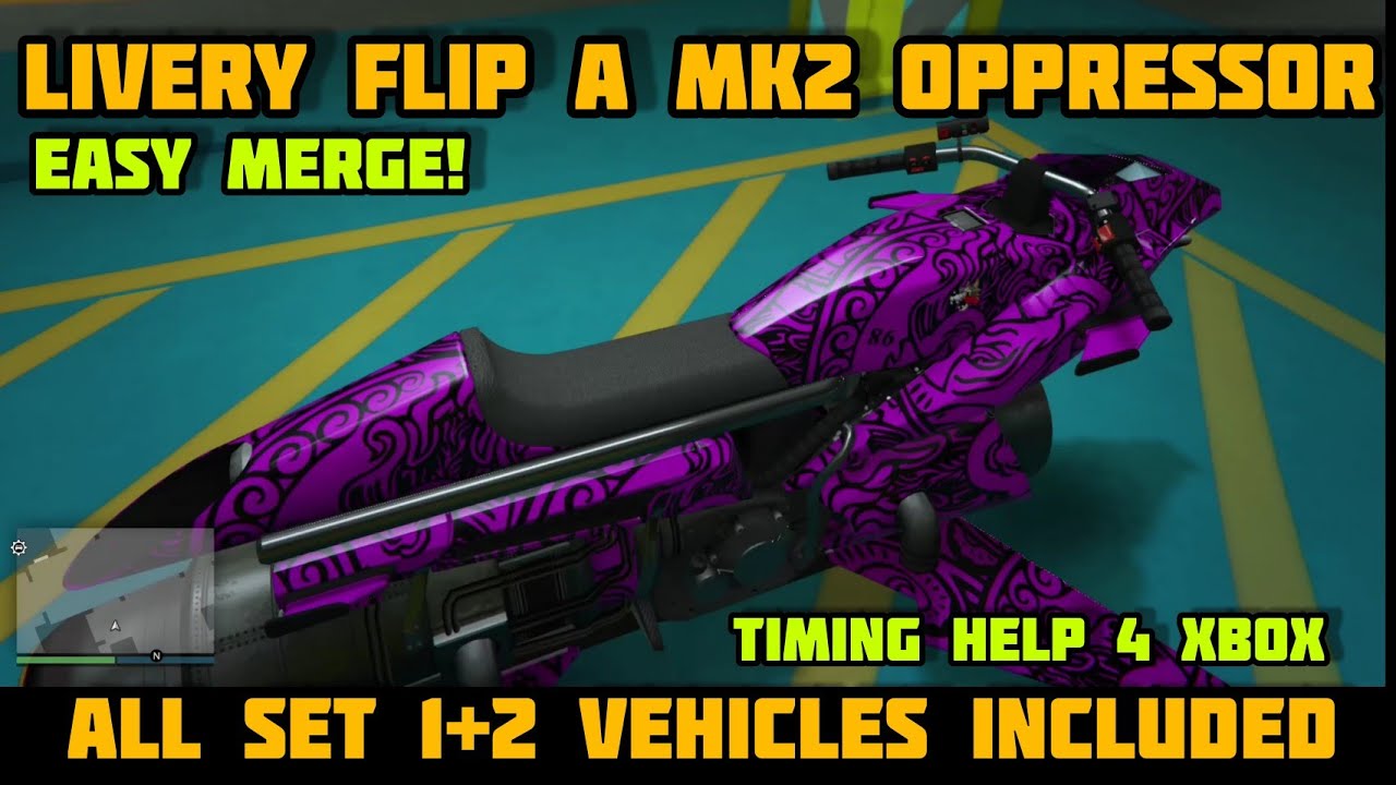 GTA HOW TO FLIP LIVERY AND MERGE MK2S AND CARS ETC. FULL LIST OF SET 1