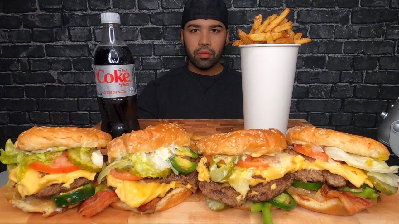 (ASMR) FIVE GUYS MUKBANG