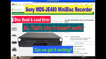 Sony MDS-JE480 Black Minidisc Recorder Read Error C-13 - FIX