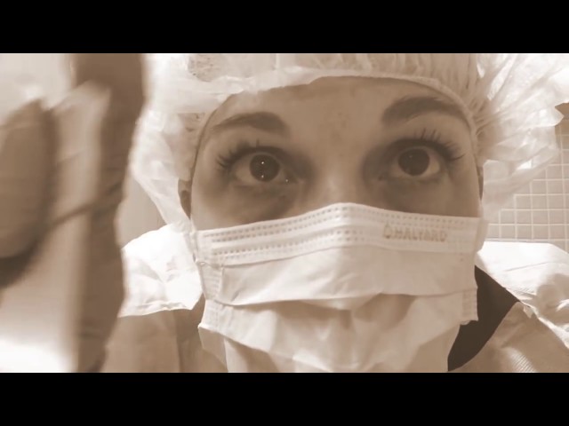 ASMR HOSPITAL lice removal hair combing spraying liquid gloves