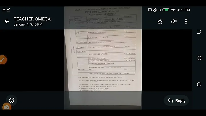 Official School Calendar 2025