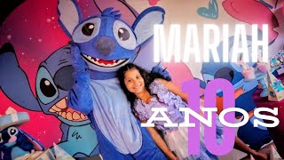 Aniversário tema  stitch de 10 anos da Mariah