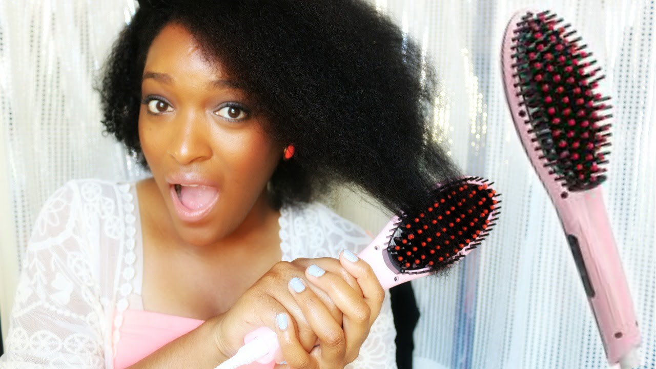 BROSSE LISSANTE SUR CHEVEUX AFRO CREPUS Amazon - YouTube