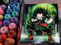 Izuku Midoriya | My Hero Academia SPRAY PAINT ART by Eden