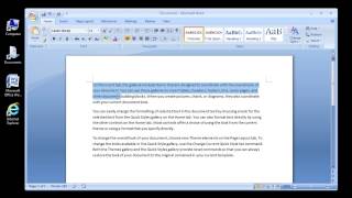 Microsoft Word 2007 Aligning Text