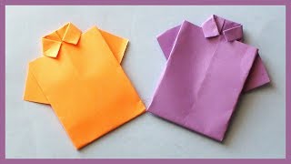 Diy Paper Shirt Origami How To Make Shirt With Paper