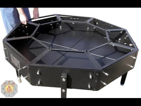 Octagonal Jag Grill BBQ Table - YouTube