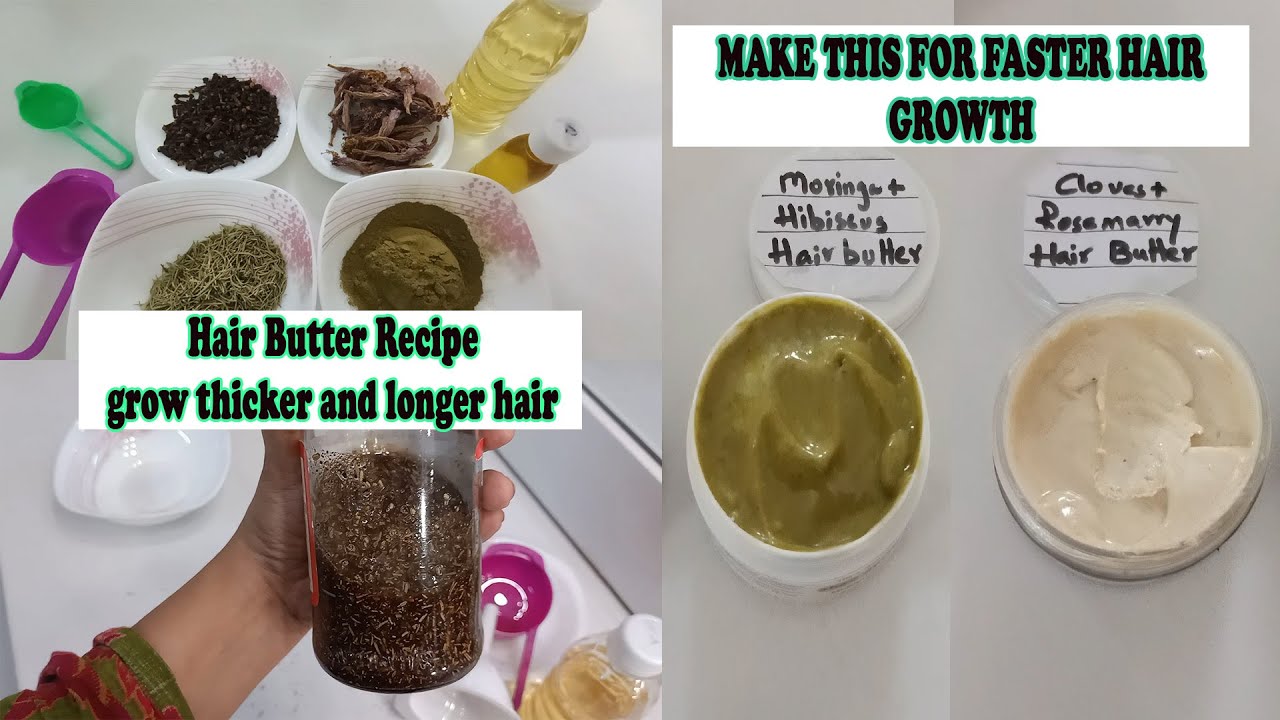 DIY Herbal infused hair butter for extreme hair growth YouTube