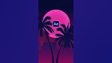 Make Retro Themed Synthwave Animations in After Effects #tutorial