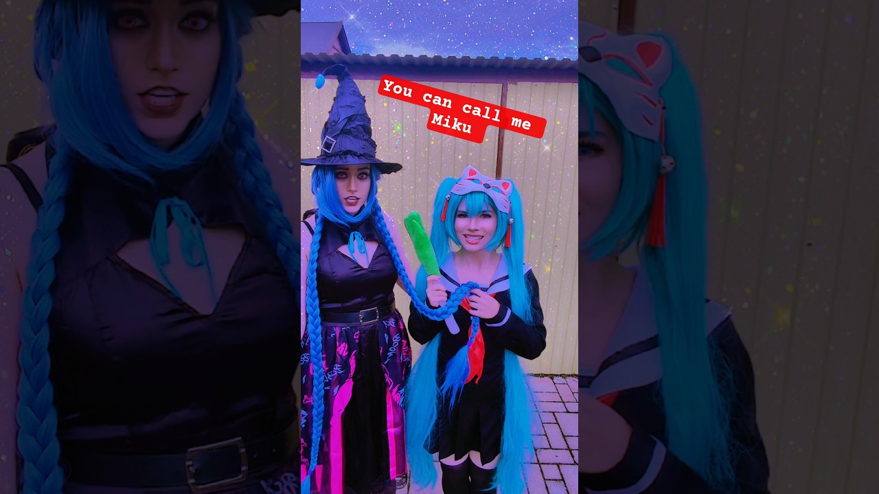 You can call me Miku | Jinx & Hatsune Miku @nikkihatsunecosplay #cosplay #shorts