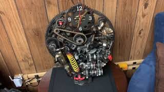 Frank Paris Motorized Automobile Parts Artwork Clock