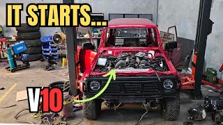 FIRST START - V10 Twin Turbo Nissan patrol is finally running - ep 19