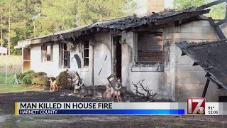 Harnett County man killed in house fire Wednesday night