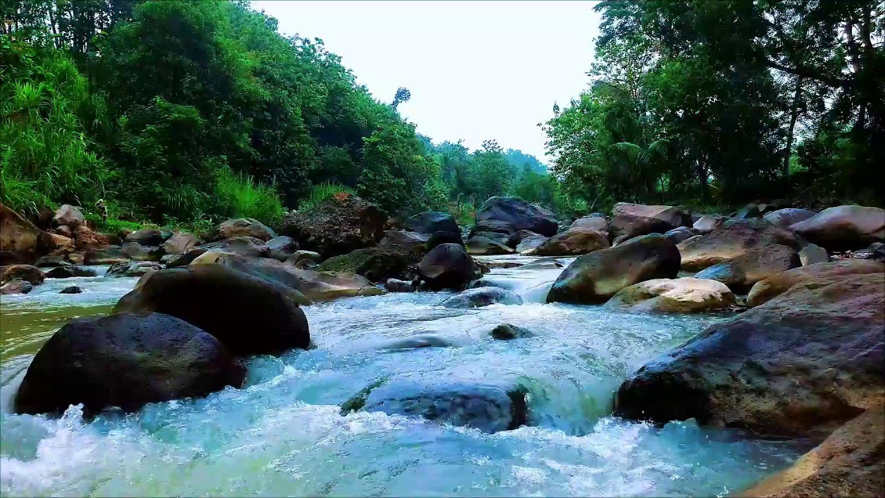 Deep Sleep River Sounds Flowing Gently Past Soft Sand and Rounded Stones