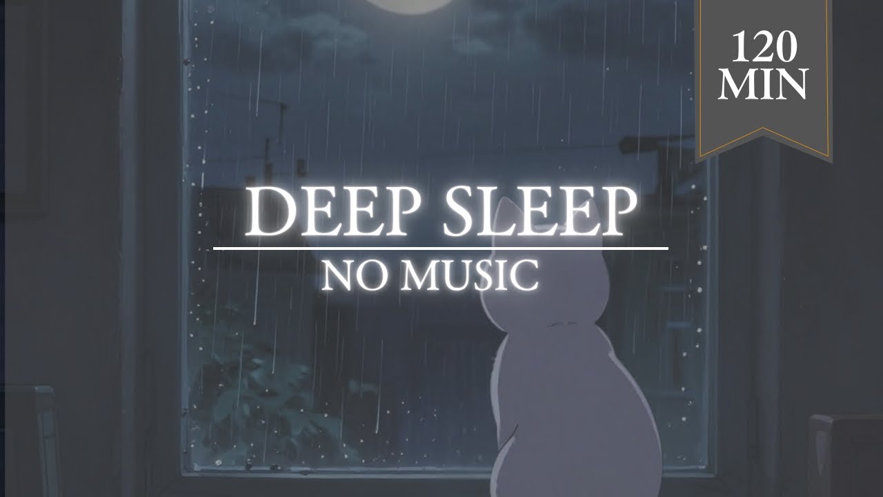 Rain Sound for Sleep No music,Dark Screen | 2 Hours
