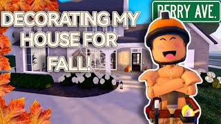 Decorating My House for Fall 🍁 | Cozy + Aesthetic Fall Home Makeover|*VOICED*|BERRY AVENUE RP