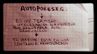Autopoiesis (auto renovacion) filosofia del derecho 2019