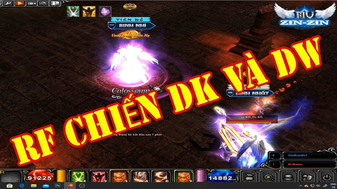 dk online  New  Mu Online | Mu zinzin.vn | RF Solo 1 vs 1 Với DK Và DW  Ai Sẽ Dành Chiến Thắng | GAME TV