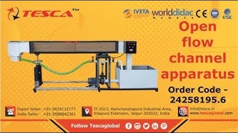 Open Flow Channel Apparatus || Mechanical & Civil Lab || Tesca24258195.6