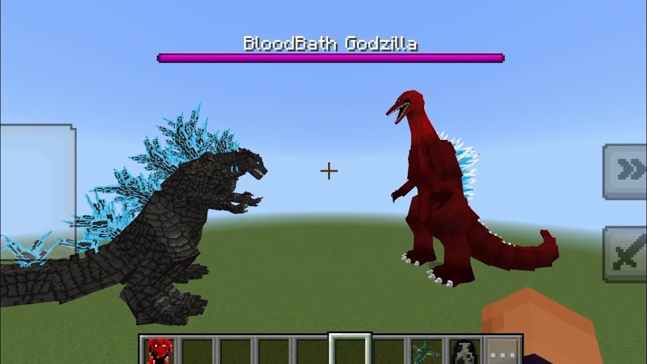 Godzilla Minus One Vs Bloodbath Godzilla ADDON in Minecraft PE - YouTube