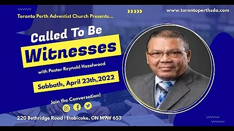 Pastor Reynold Hazelwood - "Called To Be Witnesses...