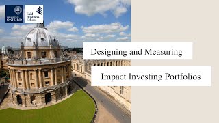 Designing and Measuring Impact Investing Portfolios