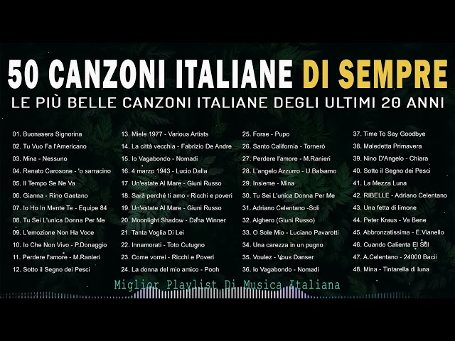 50 Canzoni Italiane di Sempre -  Le più belle Canzoni Italiane degli Ultimi 20 Anni class=