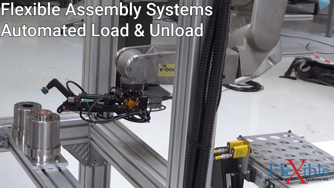 Automated Machine Load & Unload - Flexible Assembly Systems - YouTube
