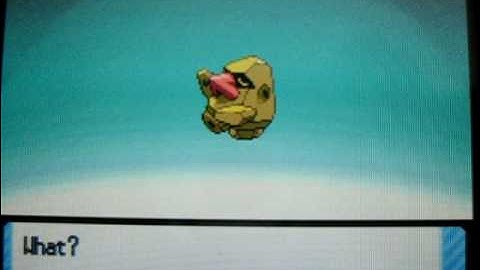 Shiny Nosepass evolves into Shiny Probopass pokeradar chain