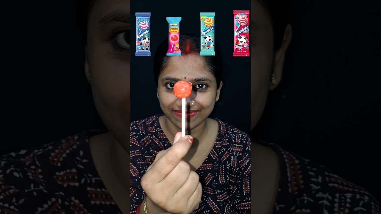 alpenliebe lollipop 🍭 Emoji eating Asmr #youtubeshorts #shorts #asmr #emojichallenge #lollipop