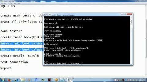 dw for tyit creating and importing oracle module