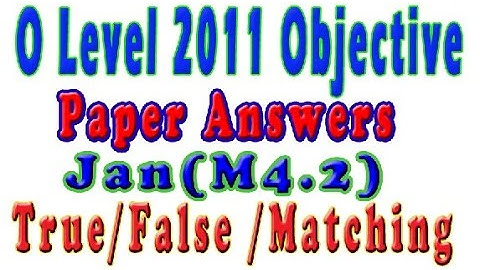 O Level Doeacc/Nielit O Level 2011 January(Multimedia M4.2-R4) Solve Question Paper (Objection Type)