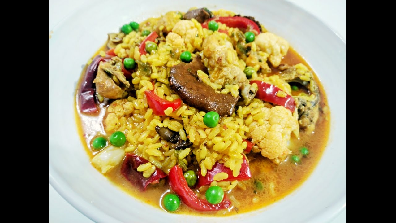 Una fácil y deliciosa receta de arroz con pollo setas y coliflor 😋👌