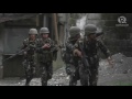 Philippine military in marawi at work