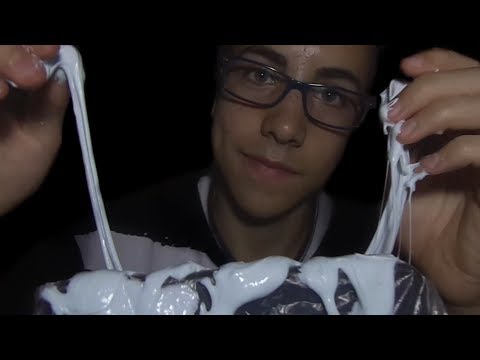 ASMR SLIME NO MICROFONE *Aplicando e Retirando* (BINAURAL TINGLE EAR TO EAR)
