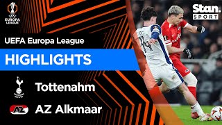 Thumbnail for Tottenham Hotspur v AZ Alkmaar Highlights | 2024/25 | UEFA Europa League