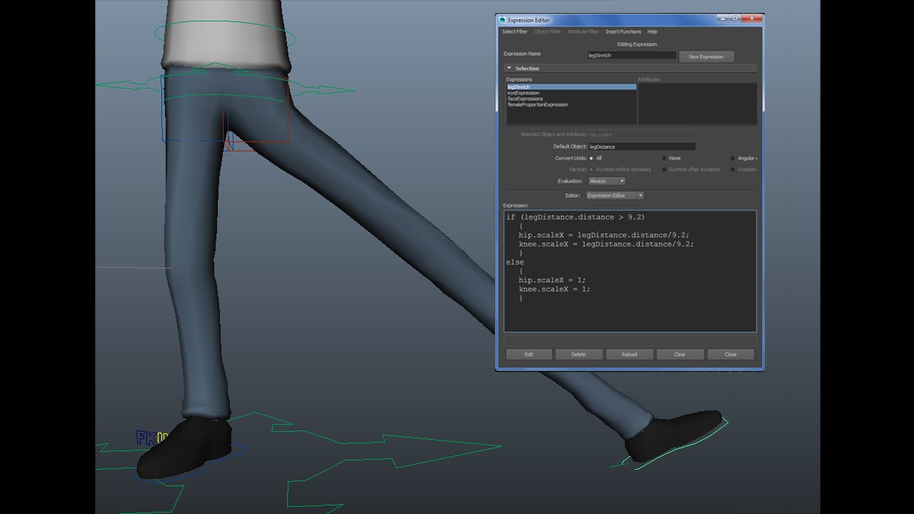 Tutorial: Creating Stretchy Legs with Expressions