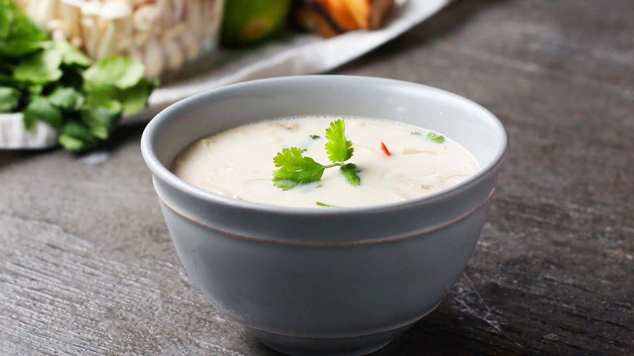 Easy Tom Kha Gai (Chicken Coconut) Soup • Tasty