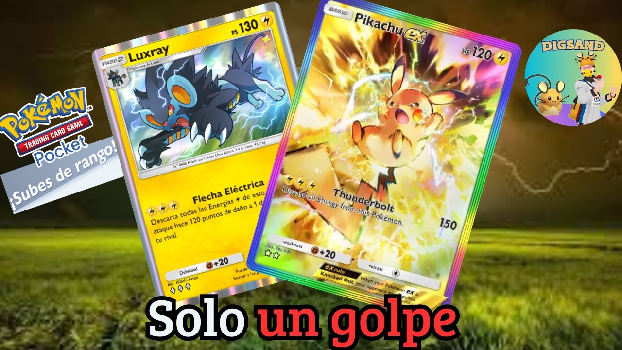 El mejor MAZO de PIKACHU EX y Luxray DESTROZA | POKEMON TCG POCKET ...