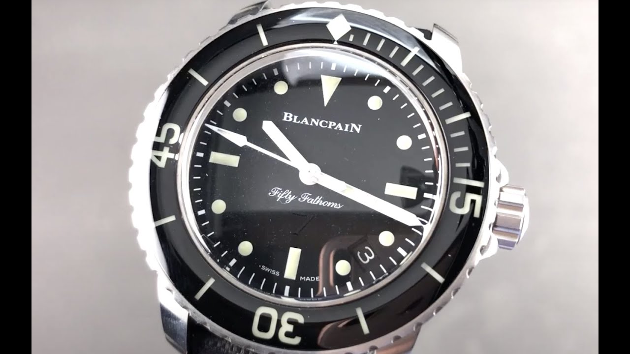 Blancpain Fifty Fathoms Nageurs de Combat Automatic Dive Watch 5015E ...