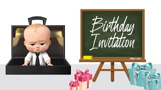 Boss Baby Theme Birthday invitation @ only 500\/-