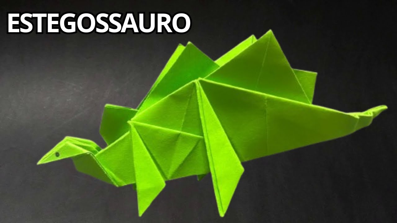 Origami Estegossauro de Papel | Dinossauro Incrível Passo a Passo