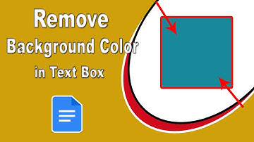How to Remove a Background Color  to a Text Box in Google Docs